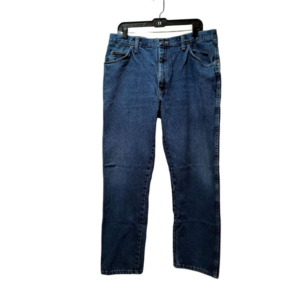 Wrangler Premium Quality Jeans Men’s 38x32 Blue Straight Leg Denim